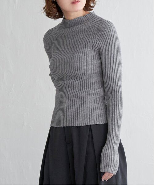 notch.（ノッチ）の「プチハイネックリブニット（ニット/セーター・レディース・ブラック/オフホワイト/グレー・M）」の16枚目の写真