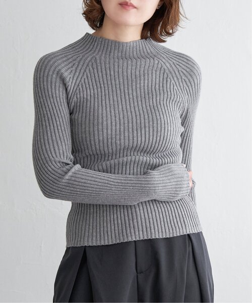 notch.（ノッチ）の「プチハイネックリブニット（ニット/セーター・レディース・ブラック/オフホワイト/グレー・M）」の17枚目の写真