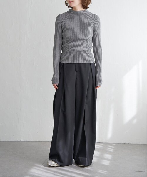 notch.（ノッチ）の「プチハイネックリブニット（ニット/セーター・レディース・ブラック/オフホワイト/グレー・M）」の19枚目の写真