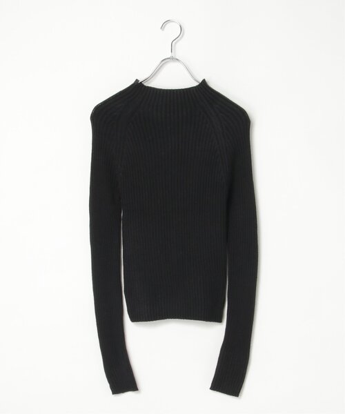 notch.（ノッチ）の「プチハイネックリブニット（ニット/セーター・レディース・ブラック/オフホワイト/グレー・M）」の6枚目の写真