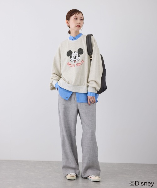 ROPE' PICNIC（ロペピクニック）の「MICKEY MOUSE/プリントスウェット（スウェット・レディース・グリーン/キナリ/グレー系その他・38）」の4枚目の写真