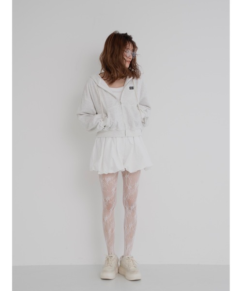 JUMELLE（ジュメロ）の「【セットアップ着用可能】cozy damage hoodie（パーカー・レディース・グレー/アイボリー・FREE）」の10枚目の写真