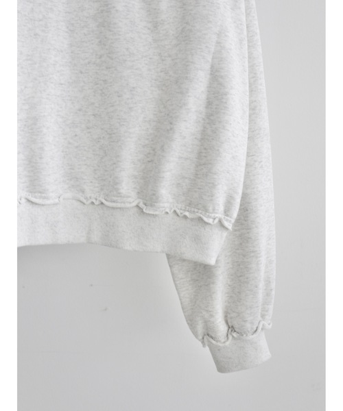 JUMELLE（ジュメロ）の「【セットアップ着用可能】cozy damage hoodie（パーカー・レディース・グレー/アイボリー・FREE）」の7枚目の写真