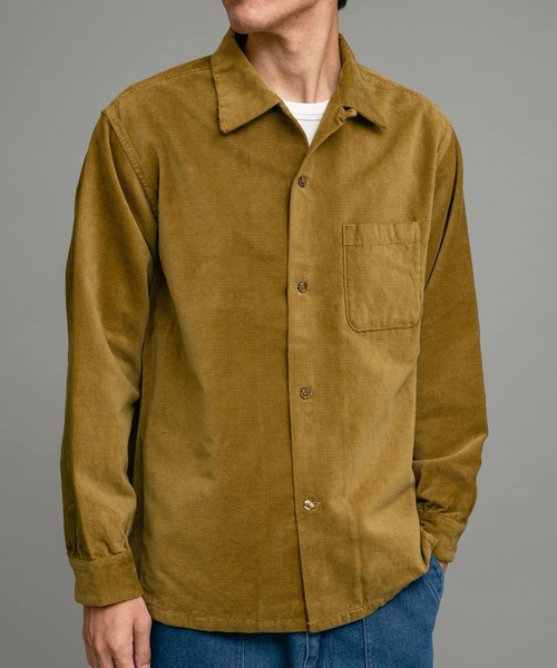 TOWNCRAFT（タウンクラフト）の「TOWNCRAFT　50s corduroy shirts（シャツ/ブラウス・メンズ・オリーブ/ダークブラウン/ネイビー・MEDIUM/LARGE）」の2枚目の写真