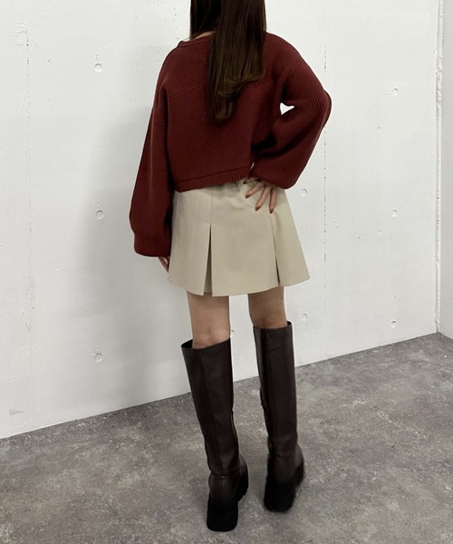 archives（アルシーヴ）の「畦編みロゴＪＱニット（ニット/セーター・レディース・グレー/アイボリー/ブラック/オレンジ・MEDIUM）」の11枚目の写真