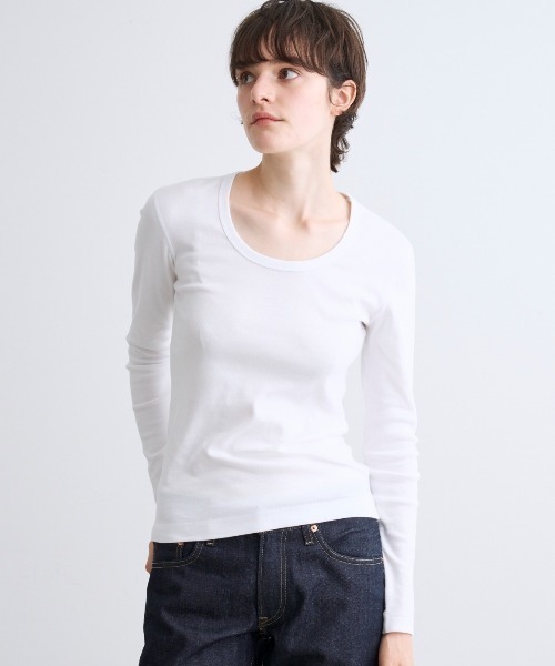 スリードッツ　ジェシカ 長袖　Jessica long sleeve ジェシカ 長袖（Tシャツ/カットソー）｜three dots