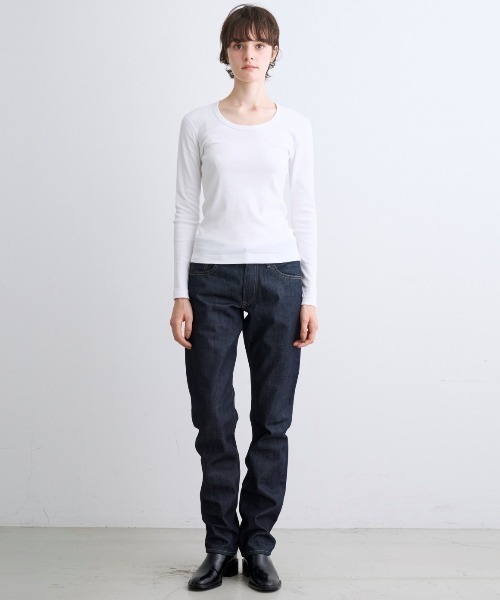 three dots(スリードッツ)の「ジェシカ 長袖(Tシャツ/カットソー・レディース・グレー/ブラック/ホワイト/ネイビー・SMALL/MEDIUM)」の13枚目の写真