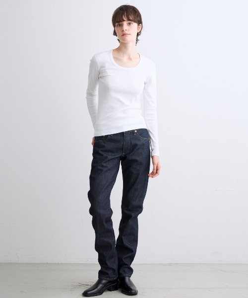 three dots(スリードッツ)の「ジェシカ 長袖(Tシャツ/カットソー・レディース・グレー/ブラック/ホワイト/ネイビー・SMALL/MEDIUM)」の12枚目の写真