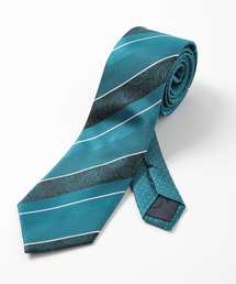 CROWDED CLOSET | ストライプシャドーペイズリー/ピンドット柄クレリックタイ(ネクタイ)