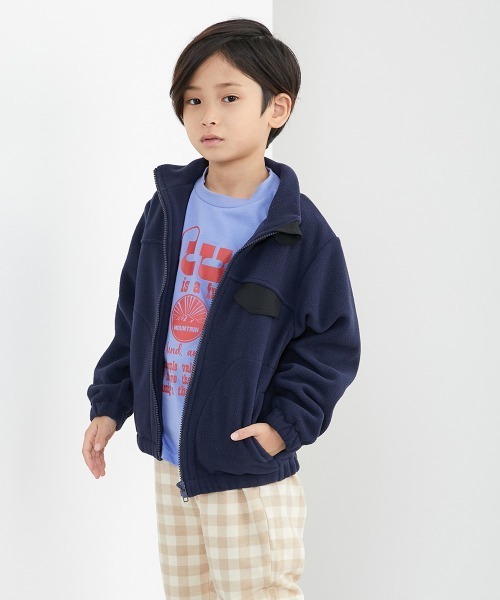 セール】フリース胸ポケット付ジャケット（男の子・女の子）（ブルゾン