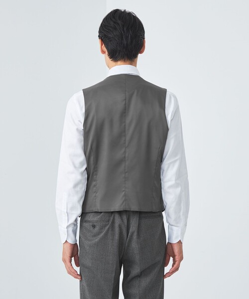 green label relaxing（グリーンレーベルリラクシング）の「A+ TWPU ホームスパン スリム 5B ベスト（スーツベスト・メンズ・ダークグレー/ダークブラウン/ネイビー・S/L/M/XS/XXL/XL）」の14枚目の写真