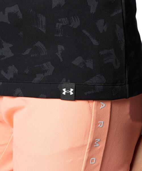UNDER ARMOUR(アンダーアーマー)の「UAコールドギア プロ プリント ロングスリーブ モックネック シャツ(ゴルフ/レディース)(ポロシャツ・レディース・ブラック・M/L/S/XL)」の3枚目の写真