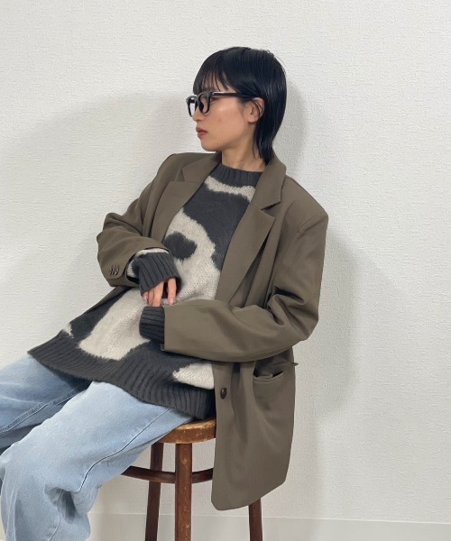 gossara（ゴサラ）の「起毛迷彩柄PO（ニット/セーター・レディース・ブラック/ブラウン・MEDIUM）」の6枚目の写真