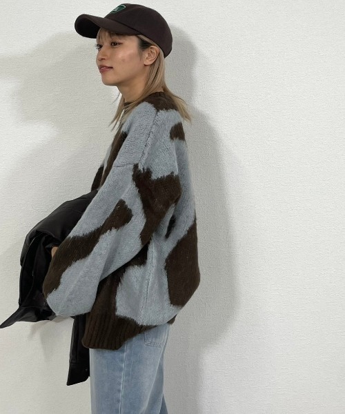 gossara（ゴサラ）の「起毛迷彩柄PO（ニット/セーター・レディース・ブラック/ブラウン・MEDIUM）」の8枚目の写真