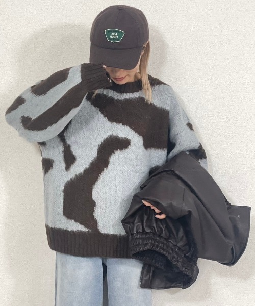 gossara（ゴサラ）の「起毛迷彩柄PO（ニット/セーター・レディース・ブラック/ブラウン・MEDIUM）」の21枚目の写真