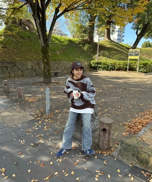 gossara（ゴサラ）の「起毛迷彩柄PO（ニット/セーター・レディース・ブラック/ブラウン・MEDIUM）」の18枚目の写真