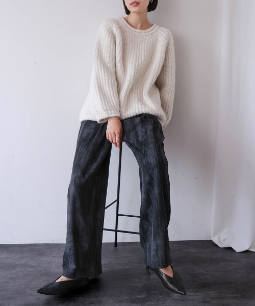 Bou Jeloud(ブージュルード)の「シャドープリントイージーパンツ(その他パンツ・レディース・チャコールグレー/ブラック・FREE)」の2枚目の写真