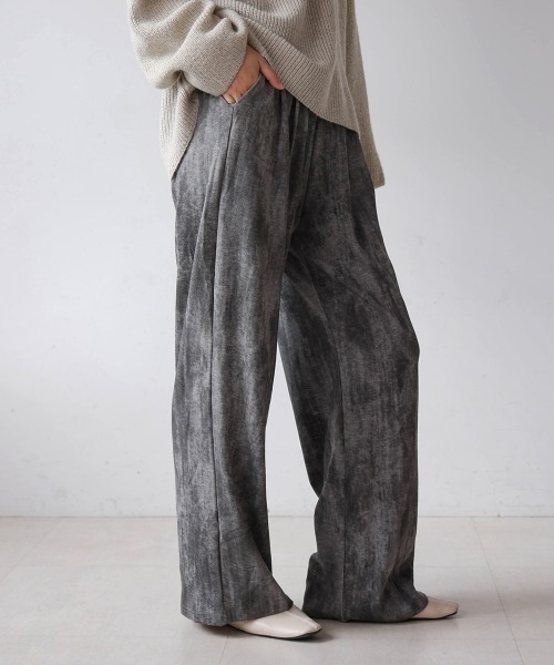 Bou Jeloud(ブージュルード)の「シャドープリントイージーパンツ(その他パンツ・レディース・チャコールグレー/ブラック・FREE)」の6枚目の写真