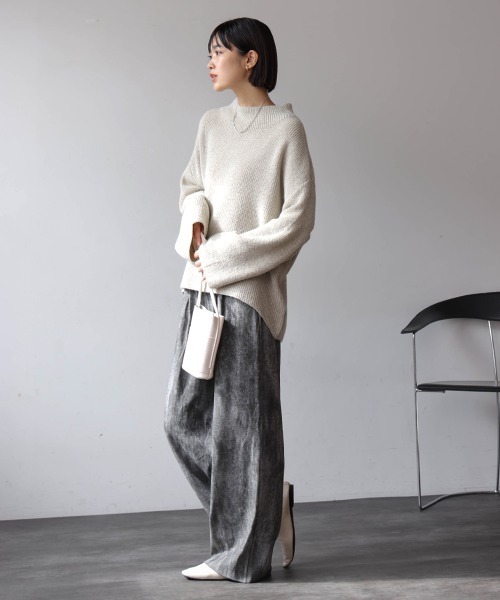 Bou Jeloud(ブージュルード)の「シャドープリントイージーパンツ(その他パンツ・レディース・チャコールグレー/ブラック・FREE)」の7枚目の写真