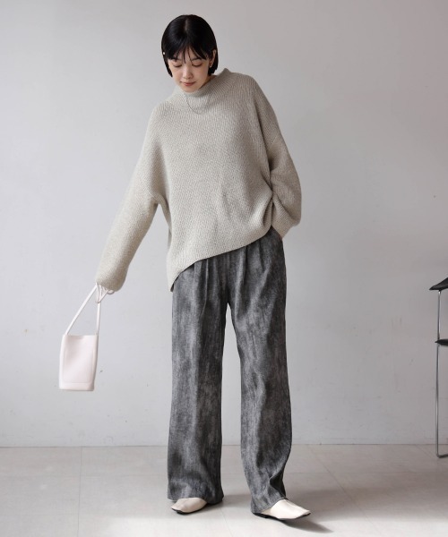 Bou Jeloud(ブージュルード)の「シャドープリントイージーパンツ(その他パンツ・レディース・チャコールグレー/ブラック・FREE)」の8枚目の写真