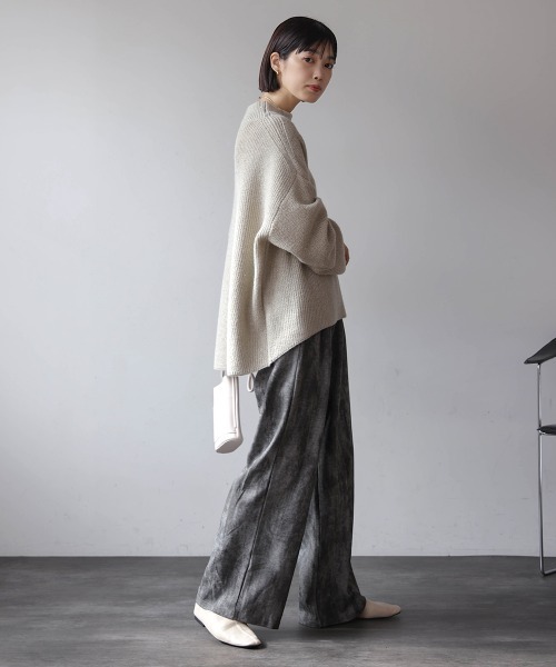 Bou Jeloud(ブージュルード)の「シャドープリントイージーパンツ(その他パンツ・レディース・チャコールグレー/ブラック・FREE)」の10枚目の写真