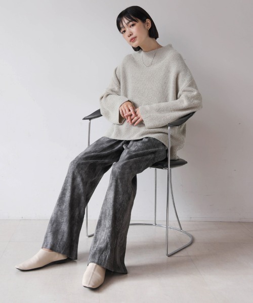 Bou Jeloud(ブージュルード)の「シャドープリントイージーパンツ(その他パンツ・レディース・チャコールグレー/ブラック・FREE)」の13枚目の写真