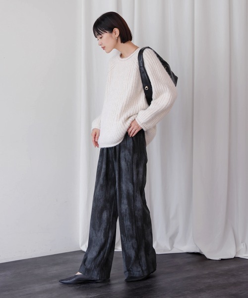 Bou Jeloud(ブージュルード)の「シャドープリントイージーパンツ(その他パンツ・レディース・チャコールグレー/ブラック・FREE)」の21枚目の写真