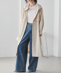 バックドロストデザインロングジャケット