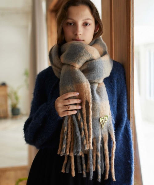 archives(アルシーヴ)の「チェックストール(マフラー・レディース・グレー/ブラウン/ブルー/ブラック・FREE)」の8枚目の写真