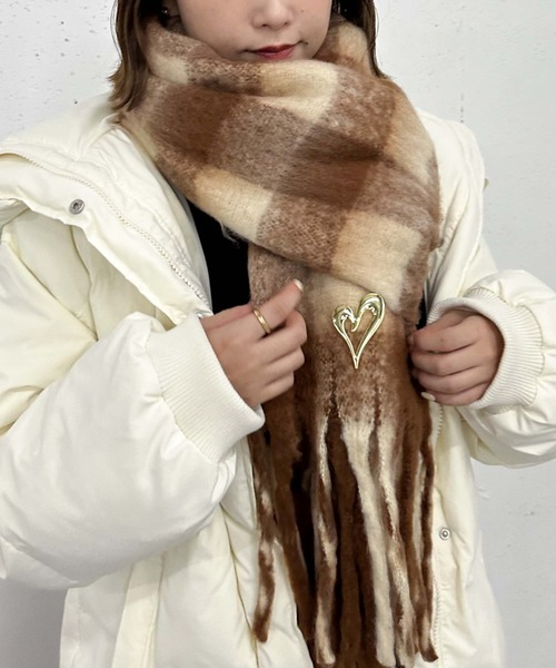 archives(アルシーヴ)の「チェックストール(マフラー・レディース・グレー/ブラウン/ブルー/ブラック・FREE)」の17枚目の写真