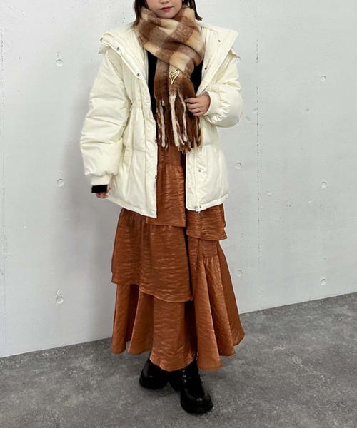 archives(アルシーヴ)の「チェックストール(マフラー・レディース・グレー/ブラウン/ブルー/ブラック・FREE)」の20枚目の写真