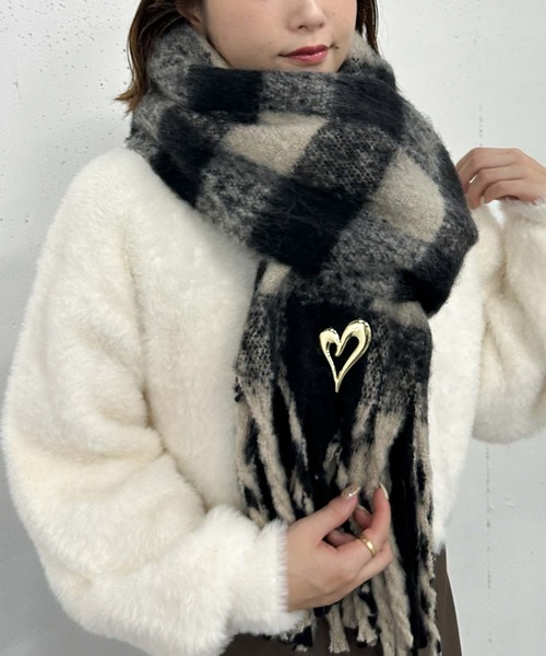 archives(アルシーヴ)の「チェックストール(マフラー・レディース・グレー/ブラウン/ブルー/ブラック・FREE)」の9枚目の写真