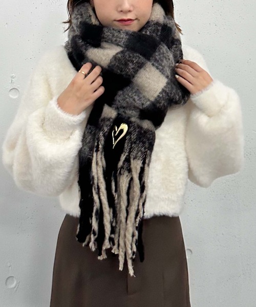 archives(アルシーヴ)の「チェックストール(マフラー・レディース・グレー/ブラウン/ブルー/ブラック・FREE)」の11枚目の写真