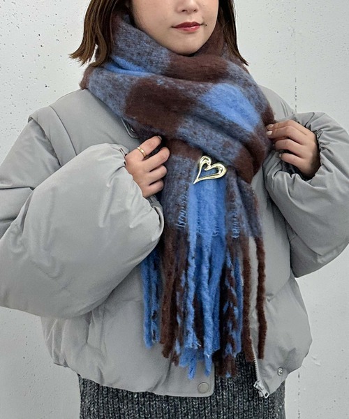 archives(アルシーヴ)の「チェックストール(マフラー・レディース・グレー/ブラウン/ブルー/ブラック・FREE)」の14枚目の写真