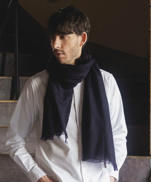 matti totti】カシミヤ100% ストール 大判 メンズ エアリー 秋 冬