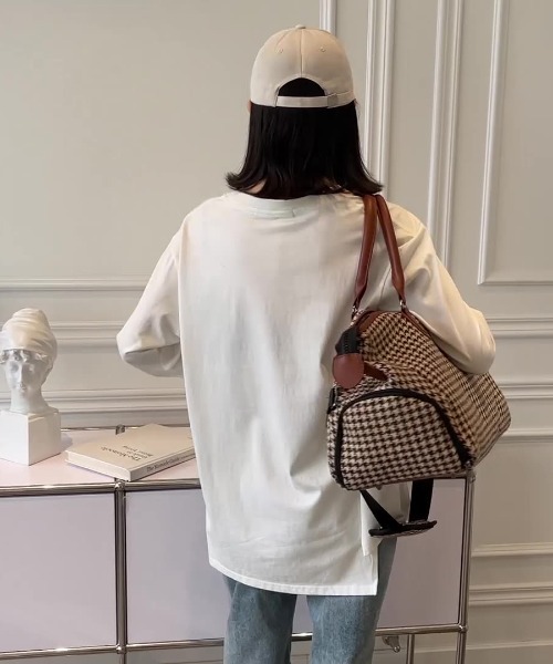 FREE STYLISTS(フリー スタイリスト)の「2WAY配色 千鳥柄 ボストンバッグ(ボストンバッグ・レディース・ブラック/ブラウン・FREE)」の13枚目の写真