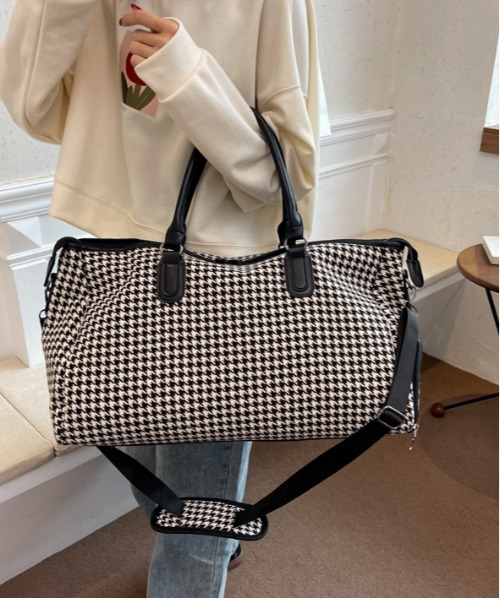 セキヤ様【未使用・タグ付】バーバリー ボストンバッグ 三陽商会 シャドーチェック セール】2WAY配色 千鳥柄 ボストンバッグ（ボストンバッグ）｜FREE