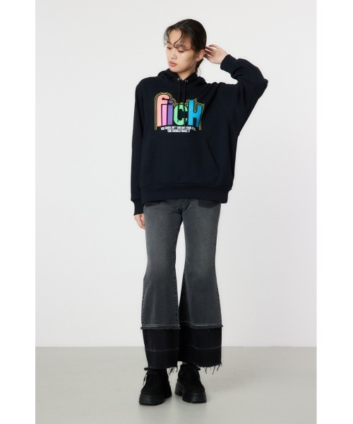 RODEO CROWNS WIDE BOWL（ロデオクラウンズワイドボウル）の「フレアデニムパンツ（デニムパンツ・レディース・ブラック/ブルー・SMALL/MEDIUM）」の6枚目の写真