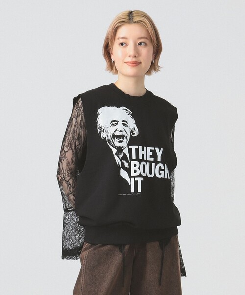 Ray BEAMS（レイビームス）の「【別注】PENNEY’S / スウェット ベスト（ベスト・レディース・ブラック/ホワイト・ONE SIZE）」の2枚目の写真