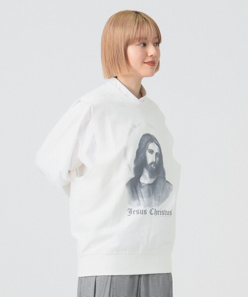 Ray BEAMS（レイビームス）の「【別注】PENNEY’S / スウェット ベスト（ベスト・レディース・ブラック/ホワイト・ONE SIZE）」の5枚目の写真