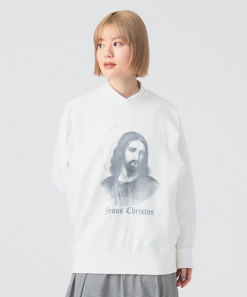 Ray BEAMS（レイビームス）の「【別注】PENNEY’S / スウェット ベスト（ベスト・レディース・ブラック/ホワイト・ONE SIZE）」の6枚目の写真