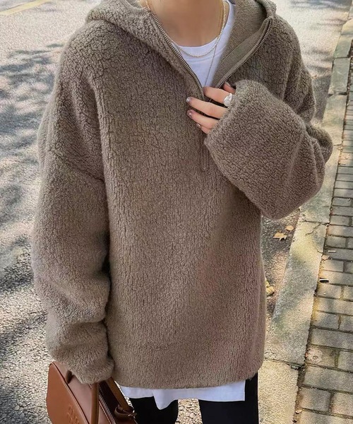 ハーフジップニットトップス（ニット/セーター）｜Nyu（ニュウ）