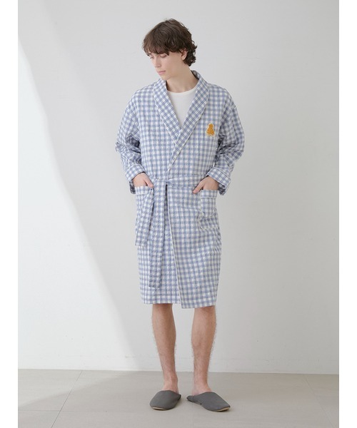 SALE!ジェラートピケ！ギンガムチェック ルームウェアセット Amazon.co.jp: ジェラートピケ ギンガムチェック 青 上下セット