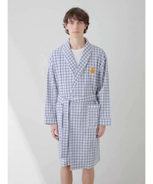 セール】【ONLINE限定】【HOMME】ギンガムチェックガウン