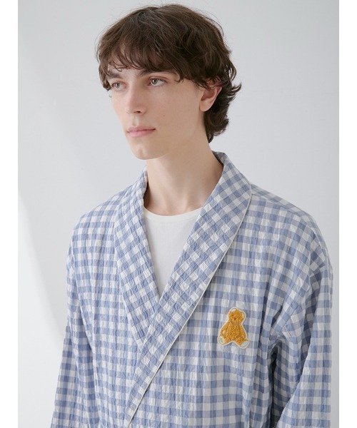 セール】【ONLINE限定】【HOMME】ギンガムチェックガウン