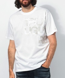 1PIU1UGUALE3 RELAX (ウノ ピュ ウノ ウグァーレ トレ リラックス) 迷彩ロゴ 半袖Tシャツ ストレッチ 1PRUST24096SZ