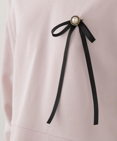 PROPORTION BODY DRESSING（プロポーションボディドレッシング）の「リボンブローチ付きフーディー / 1215160100（パーカー・レディース・ピンク/ホワイト系その他/グレー系その他・FREE）」の19枚目の写真