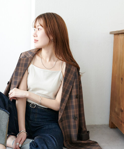 DISCOAT（ディスコート）の「【3サイズ展開】吸水速乾カップ付キャミソール（キャミソール・レディース・ブラック/カーキ/アイボリー・SMALL/MEDIUM/LARGE）」の7枚目の写真