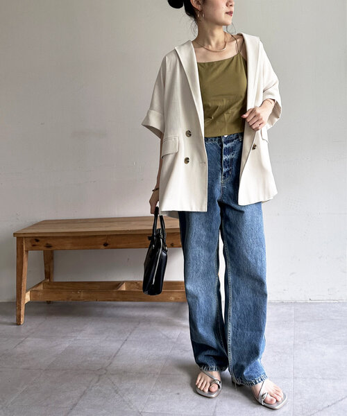 DISCOAT（ディスコート）の「【3サイズ展開】吸水速乾カップ付キャミソール（キャミソール・レディース・ブラック/カーキ/アイボリー・SMALL/MEDIUM/LARGE）」の6枚目の写真