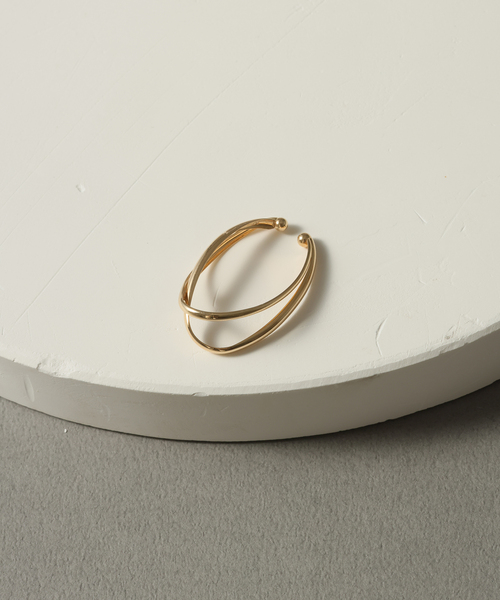 《追加》ダブルクロスイヤーカフ K10（片耳）（イヤーカフ）｜Lilas（リラ）